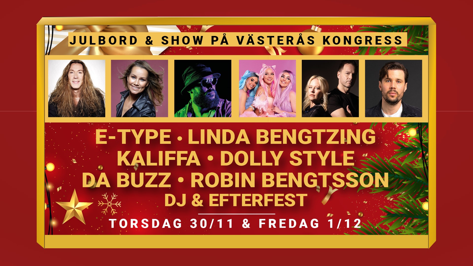 Julbord & Show på Västerås Kongress